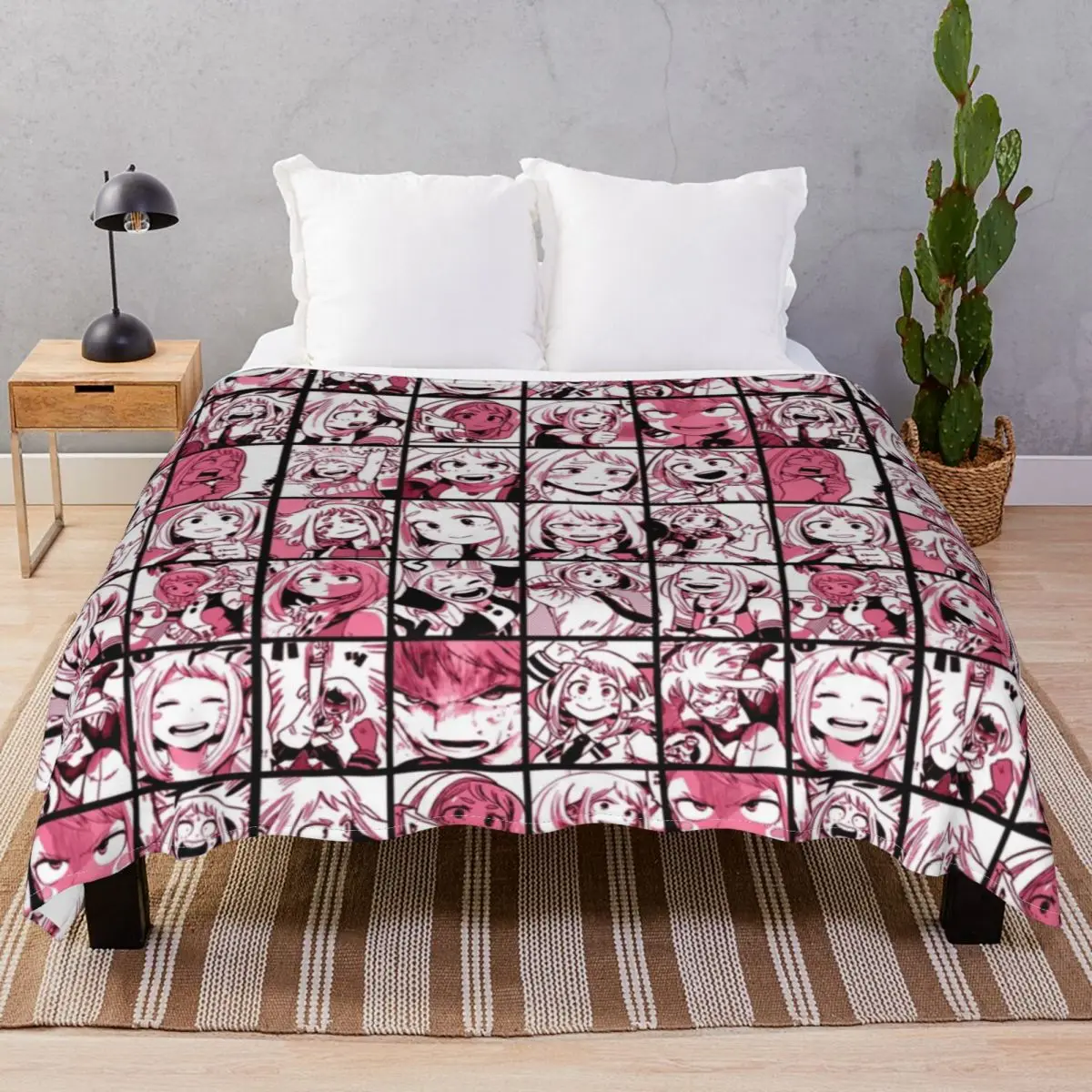 Uraraka Ochako Collage Blankets Fleece Spring Autumn Super Soft Throw Blanket for Bedding Home Couch Travel Cinema | Дом и сад
