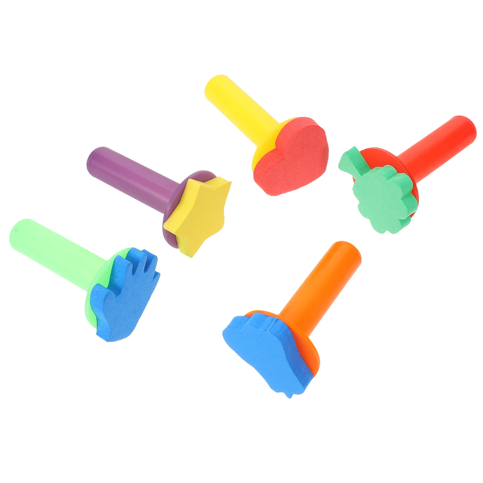 5pcs Painting Sponges Painting Stamper Drawing Sponge Stamper for Kids Toddlers