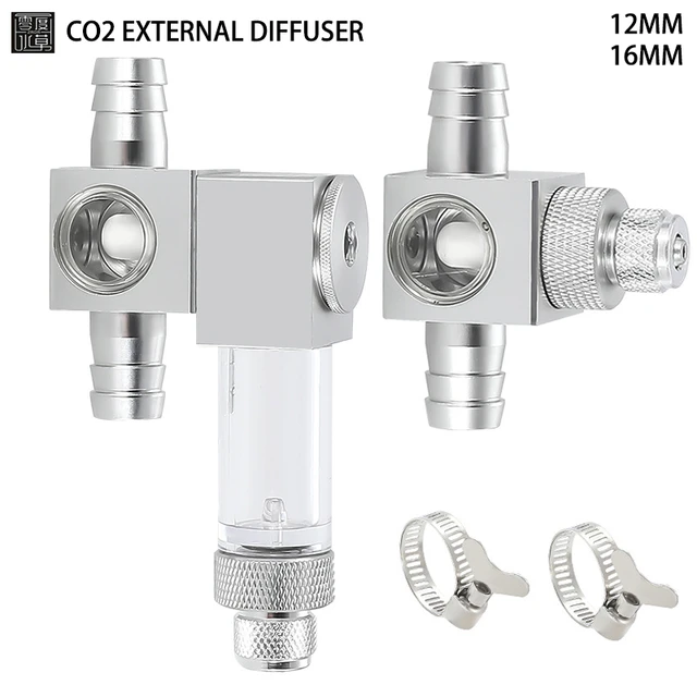 Difusor de Co2 para acuarios, sistema de atomizador de Co2 para peceras,  minidifusor de Co2 transpar MFZFUKR 220795-2