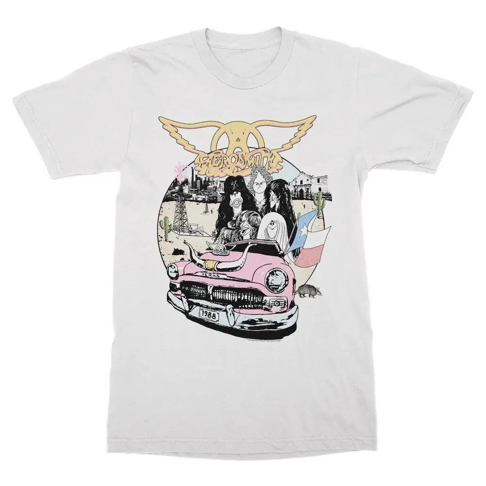 Aerosmith Make It T-Shirt In Cotone 35Th Anniversary Stephen Tyler, Joe Pronta All'Uso