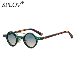 New Hippie Small Round Square Sunglasses Men Women Retro Steam Punk Glasses Double Beam Gradient Vintage Driving Shades UV400