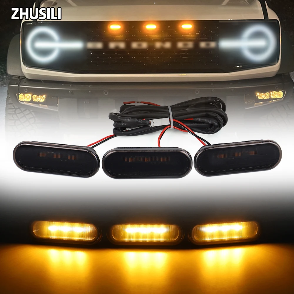 

Лампы для гриля для Ford Bronco 2021 -2024 2/4, 3 шт.