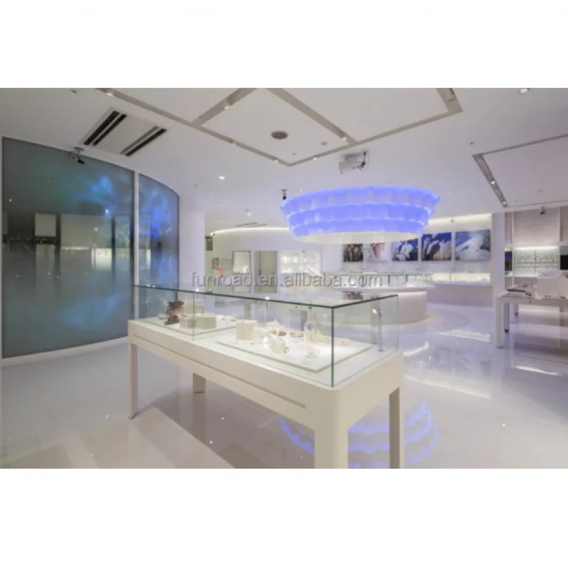

custom.Glass jewelry store cabinet furniture Jewelry Display Showcase Counter Gold glass counter