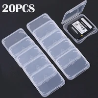 20/10/5/1PCS Transparent TF/SD Memory Cards Protective Case Holder Storage Boxes Portable Mini Clear SIM Card Dustproof Box 1