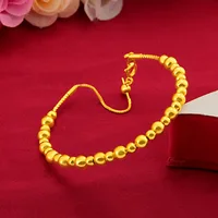 Bracelet fin et éclaircissant pour la peau, avec perles de transfert, pour femmes, or 24 carats AU999 |   Effet amincissant, illumine le teint 3
