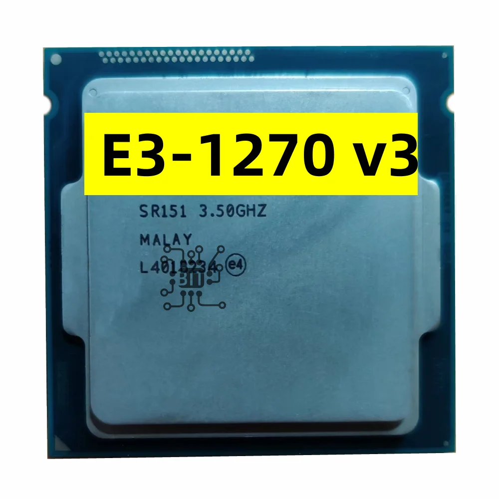 Processador Cpu Xeon Quad Core Oito Thread E31270 v3 e3 1270 v3 35 Ghz l2 = 1m l3 = 8m 80w Lga 1150