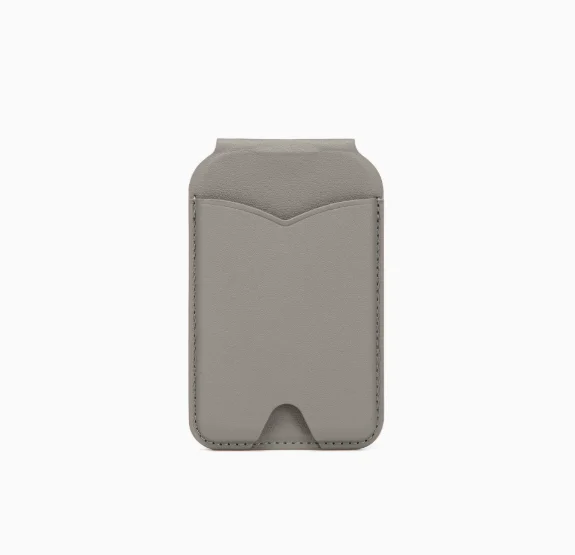 Magnetic Wallet Stand with Mirror and Adjustable Leather Kickstand Card Holder