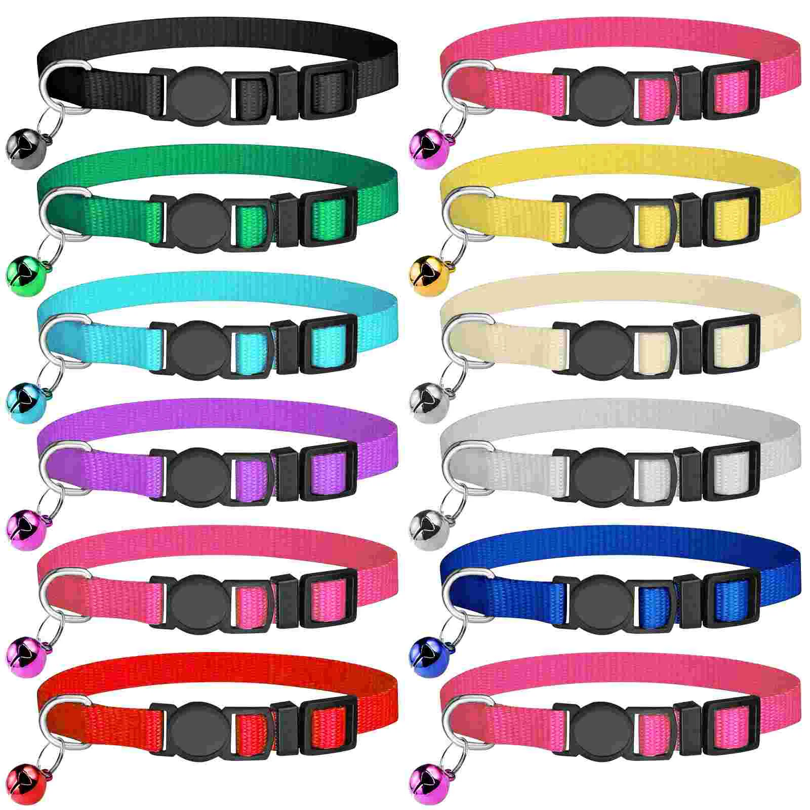 

Footprint Printed Pet Collar Bell Pet Neck Ring Pet Supplies for Puppy Collar Puppy (Random Color)