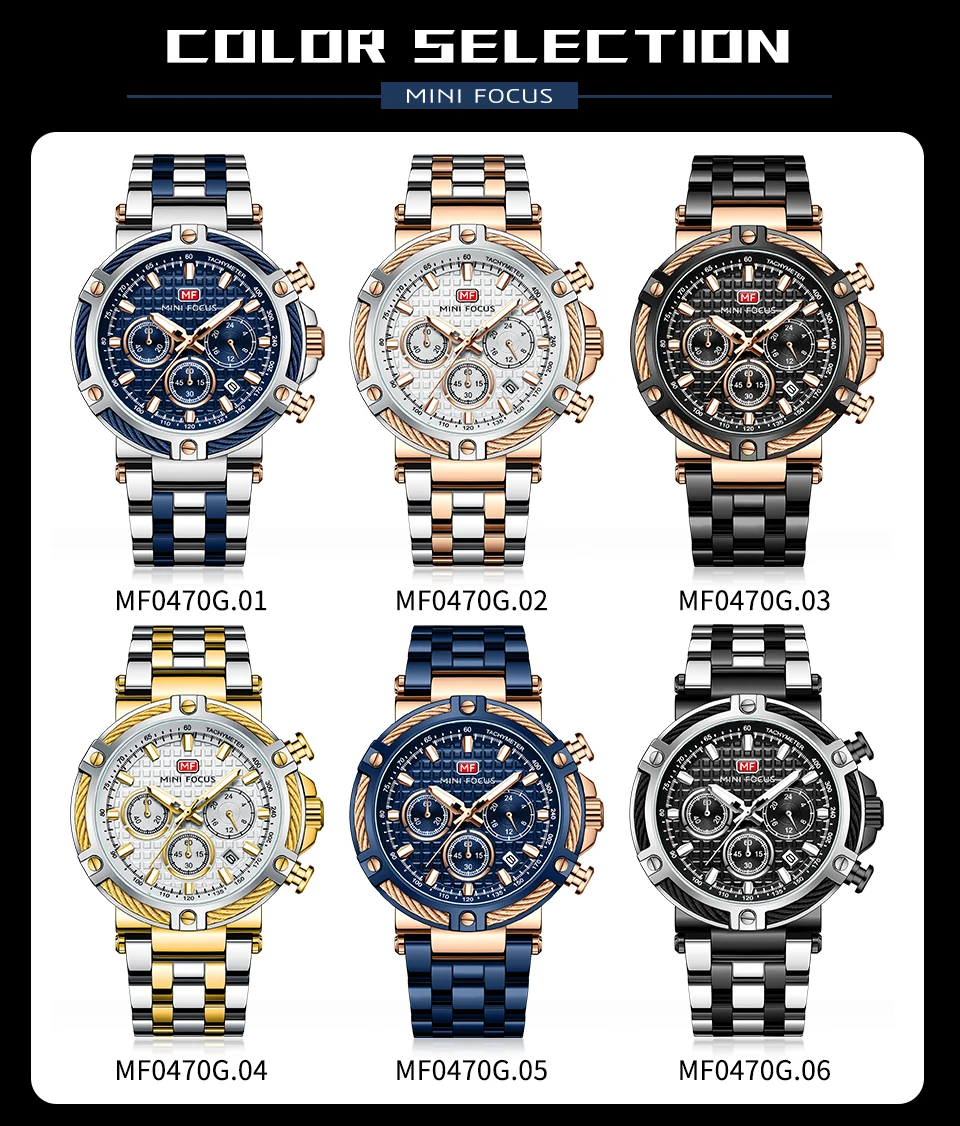 MINI FOCUS Quarzuhr für Herren, wasserdicht_voghion.com