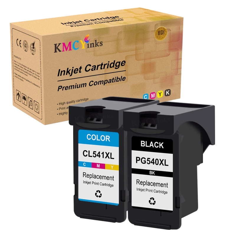 Cartuccia D'Inchiostro Compatibile Kmcyink Per Canon Pg540 Cl541 Pg 540 Xl Cl 541 Xl Per Pixma Mx375 Mx395 Mg3150 Mg3250 Mg3550 Mg4250