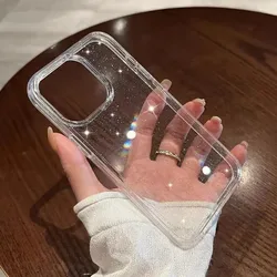 Luxury Sparkling Translucent Glitter Phone Case - Classic Simple Cover - iPhone 12 Pro (Clear)