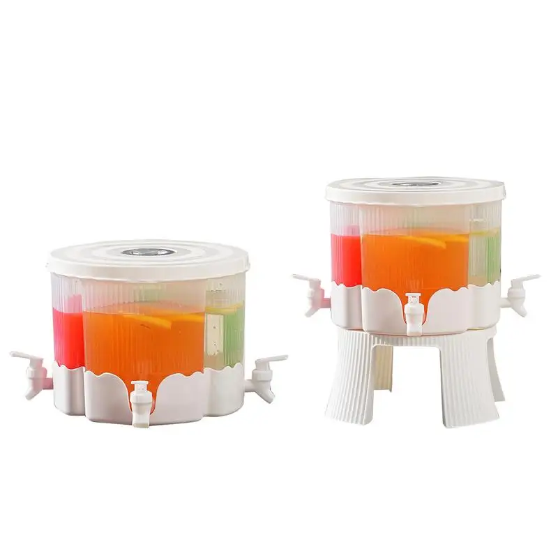 

Refrigerator Water Pot Drink 4 Grid Summer Drinks Dispenser with Spigot Lemonade Juice Containers Large Cold Water Bucket