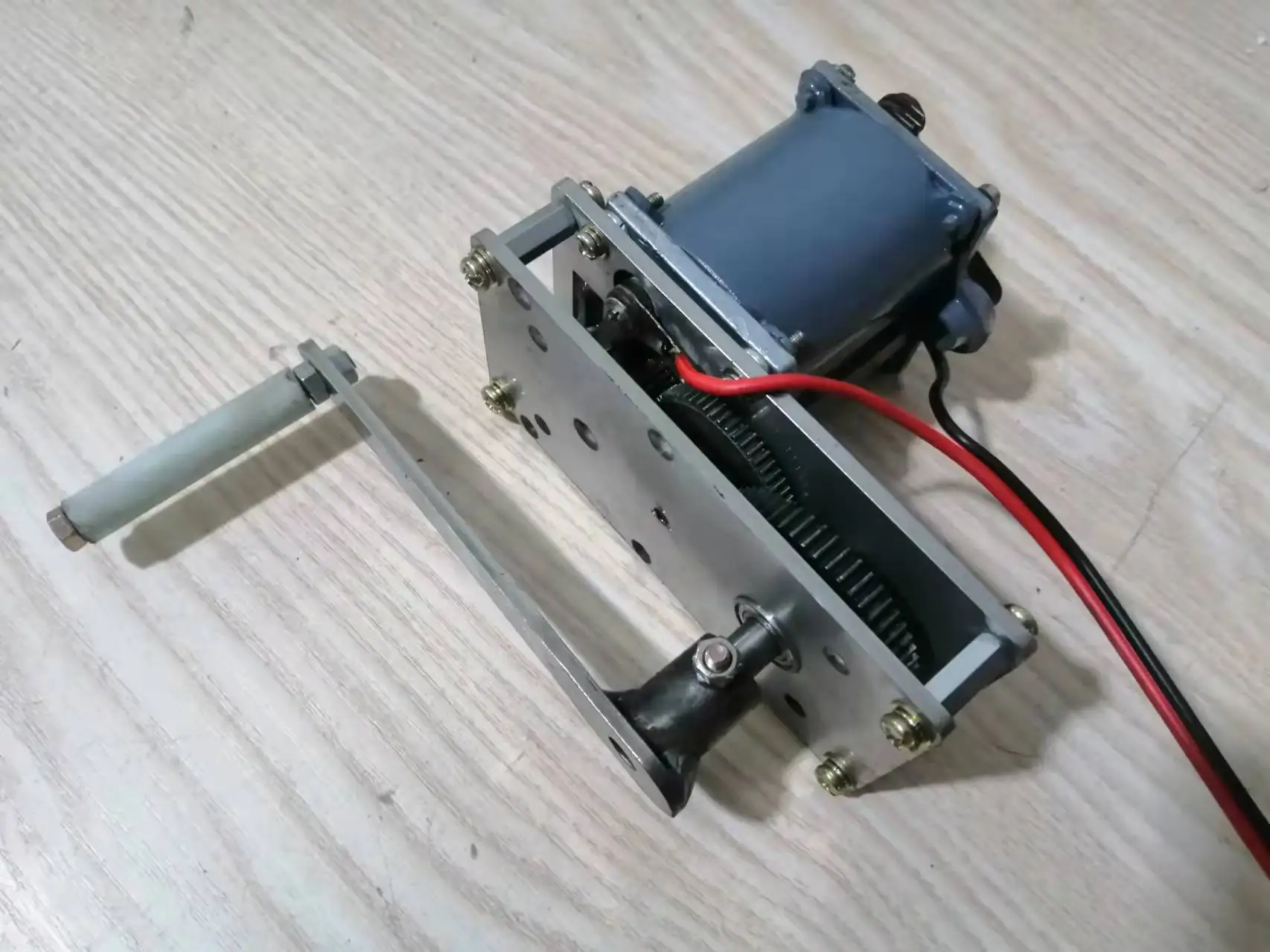

Used Old Magnet Telephone Generator Hand Alternator 220V 80W Speed Increase Gearbox DIY