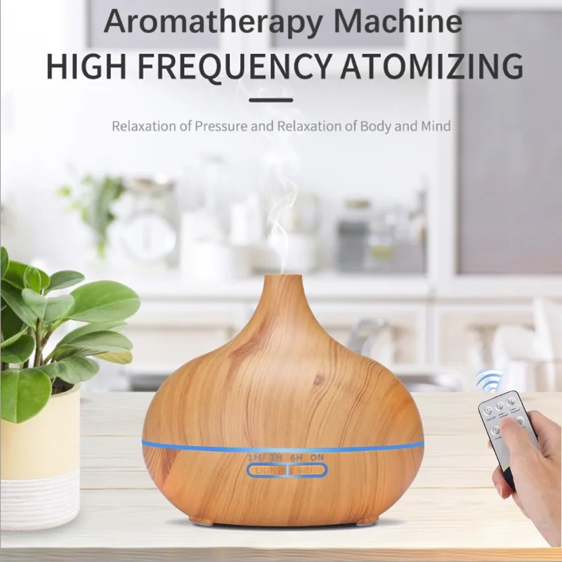 Ultrasonic Cool Mist Onion Humidifier Remote Control Oil Diffuser Colorful LED Air Humidifier for Household