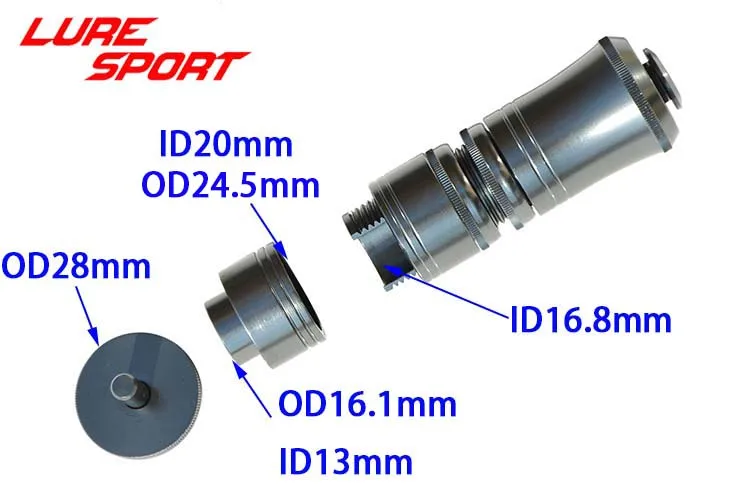 Lures port Aluminium guss Rollen halter mit Schloss hülsen 10cm Kork griff 19cm Blank rod Bauteil Reparatur DIY Zubehör – Detail 20