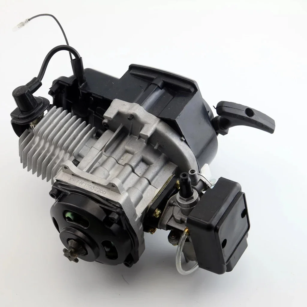 2 Stroke Engine Pull Start Motor 49cc Transmission Engine Air Filter Mini Pocket ATV 4 Wheel 6 Teeth Pit Quad Dirt Bike