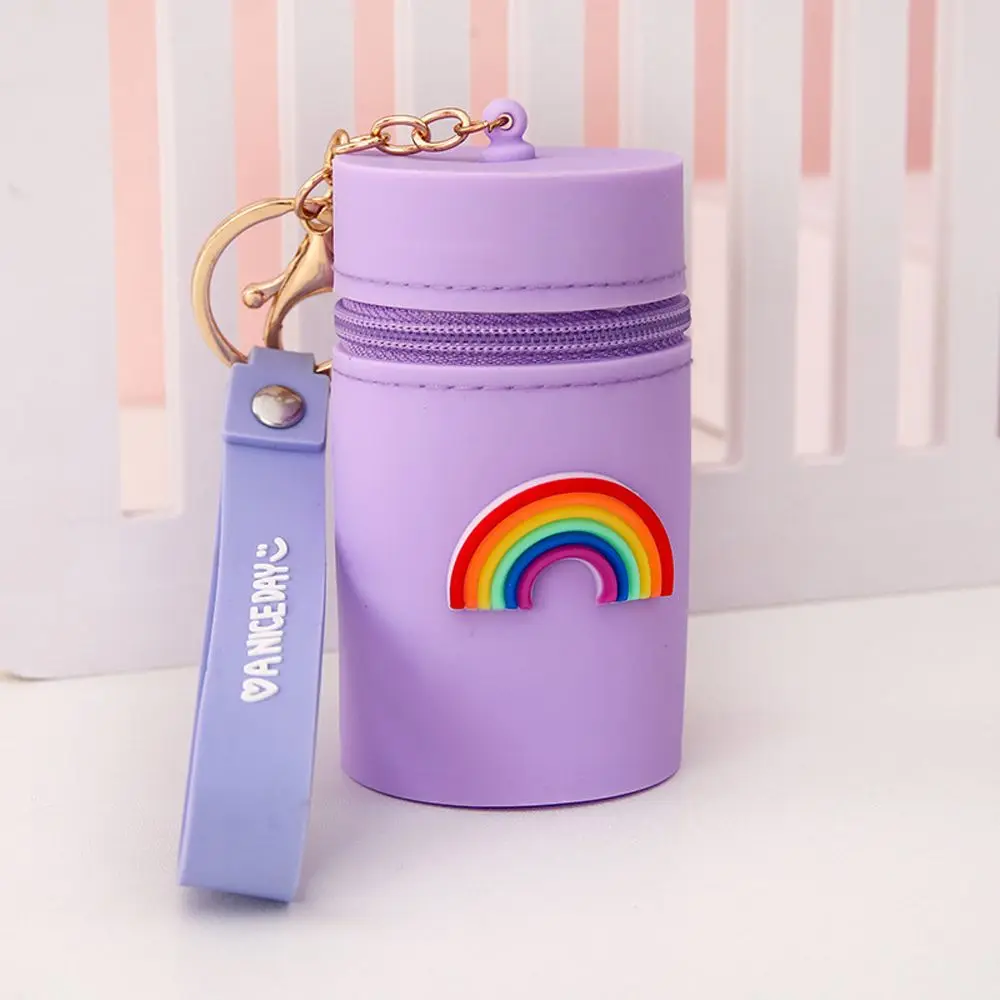 

For Girls Mini Cute Pattern Multifunctional Coin Pocket Portable Bucket Bag Headphone Storage Bag Coin Purse Key Chain