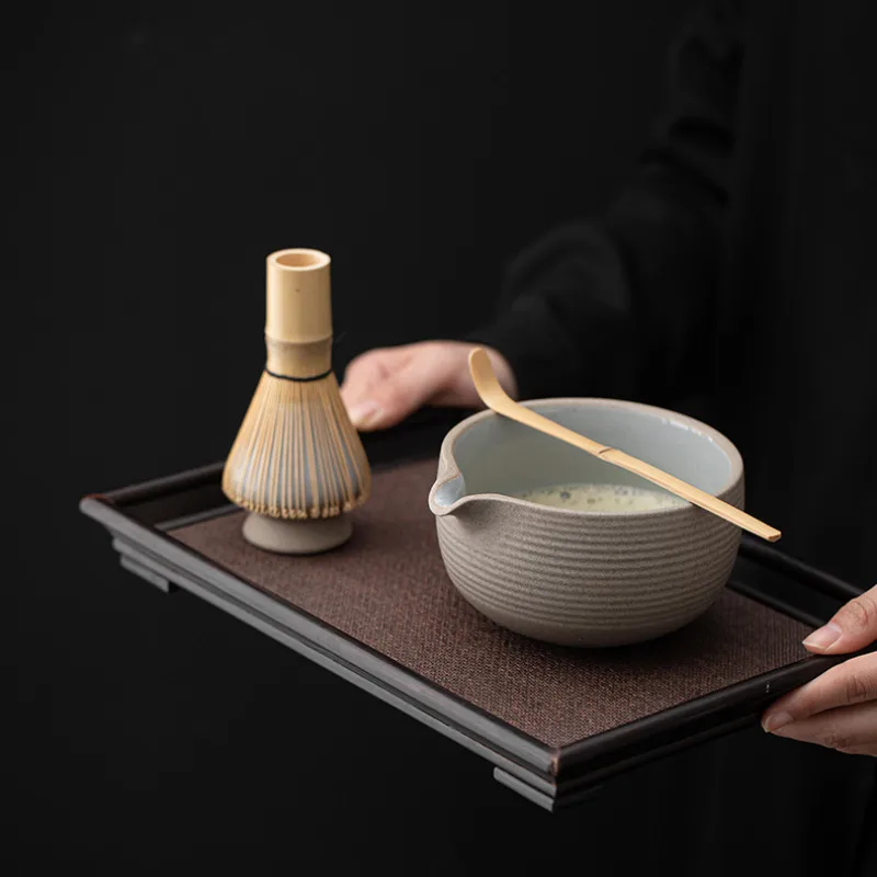 Ancient Pottery Tea Set Complete Set Matcha Beater Tea Brush Japanese Matcha Set Kit Tea Maker Tea Ceremonial for Beverage Shop