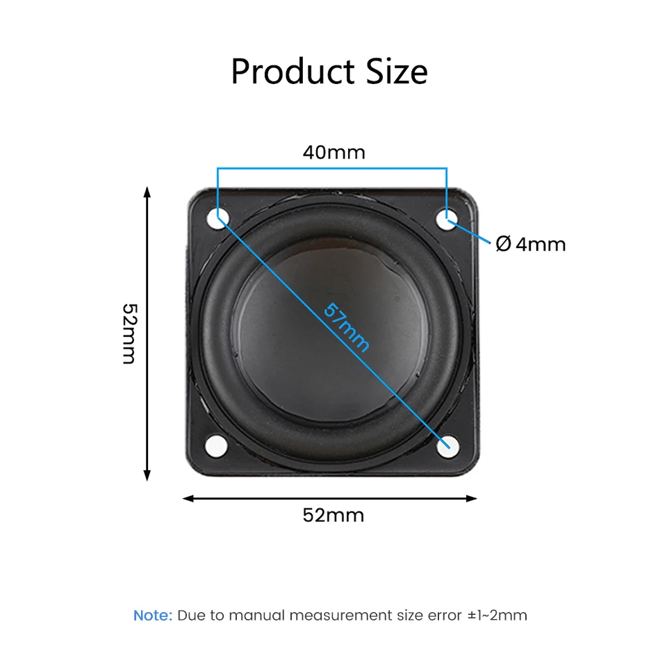 AIYIMA 2Pcs 2 Inch Full Range Audio Speaker Unit 52mm 4 Ohm 10W Hifi Stereo Loudspeaker DIY Bluetooth Home Amplifier Speakers bluetooth speaker,portable speaker,audio speakers,bookshelf speakers