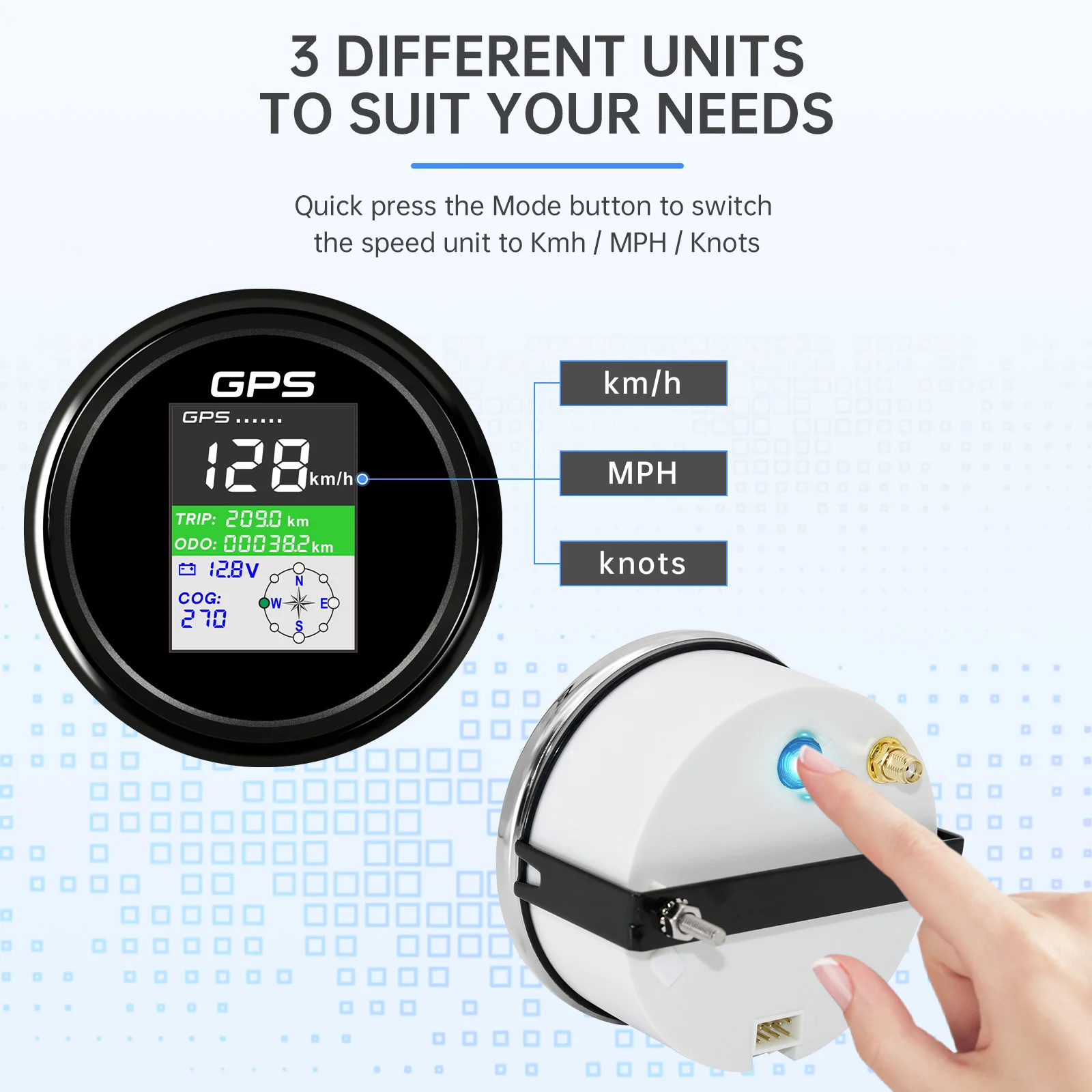 85mm Clever GPS Tacho Wasserdicht TFT Bildschirm D – Grandado