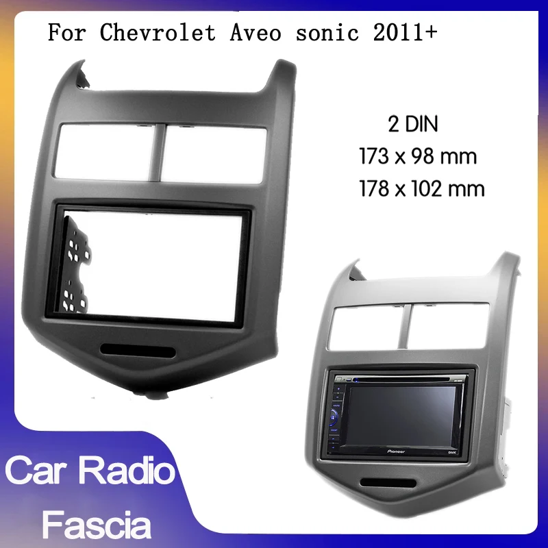 

Двойная Din Автомобильная рама для радио, DVD стерео панель для CHEVROLET Aveo 2011-2015, автомобильная стерео панель с креплением, лицевая панель, рамка, комплект