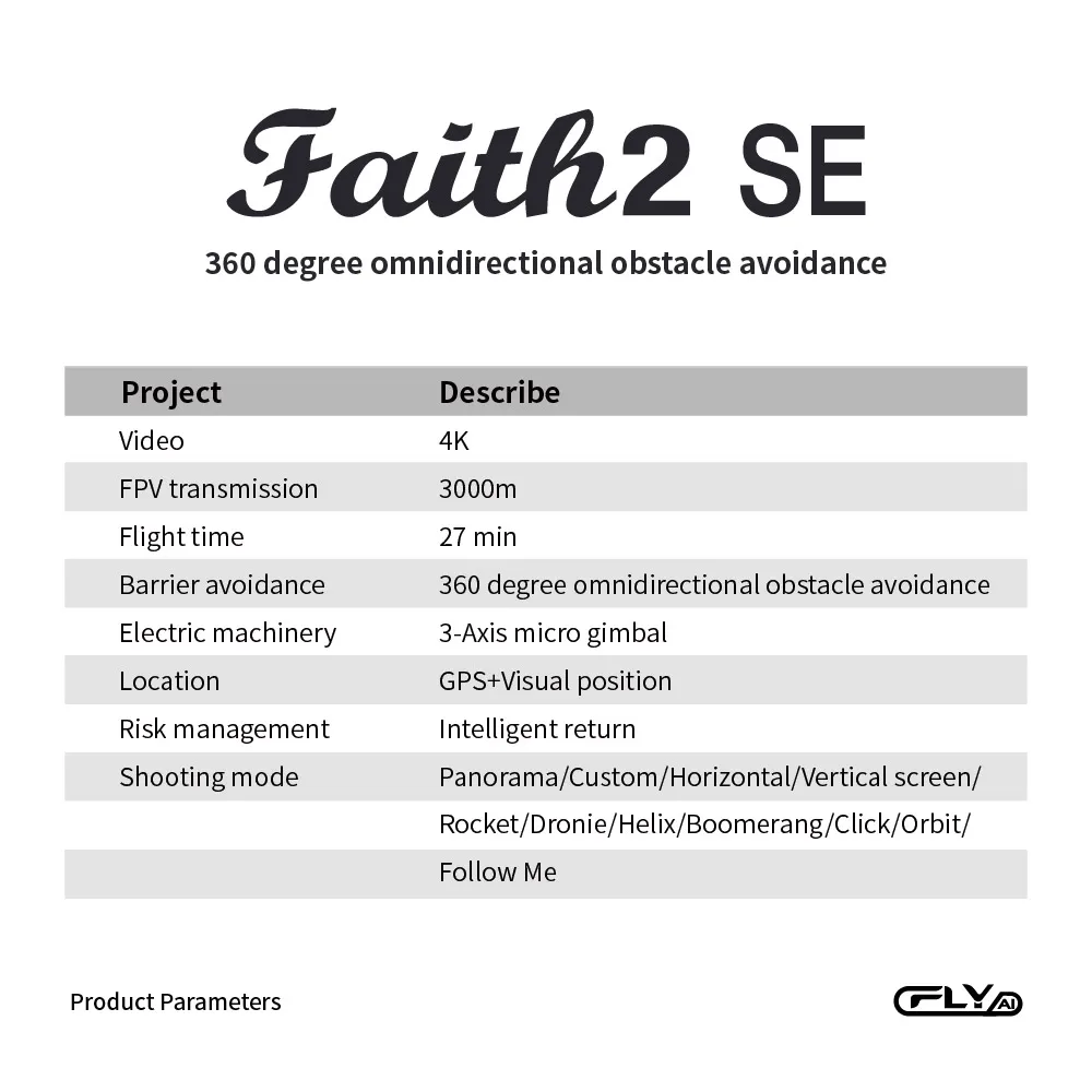 C-FLY Faith2 SE 드론, 4K 전문 3 축 짐벌, FPV 5G 와이파이 GPS RC 쿼드콥터, 카메라 포함, 540 ° 장애물 회피 헬리콥터