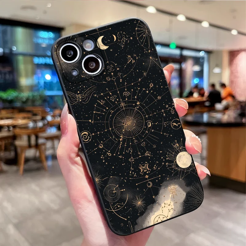 Aesthetic Space Planet Moon Stars Soft Phone Case Cover