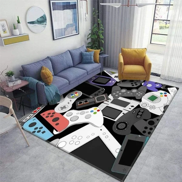Anime Game Controller Children's Play Area Carpet Children's Game Floor Mat Cartoon 3D Pattern Living Room Decorative Carpet floor mat decorative carpet kids carpet