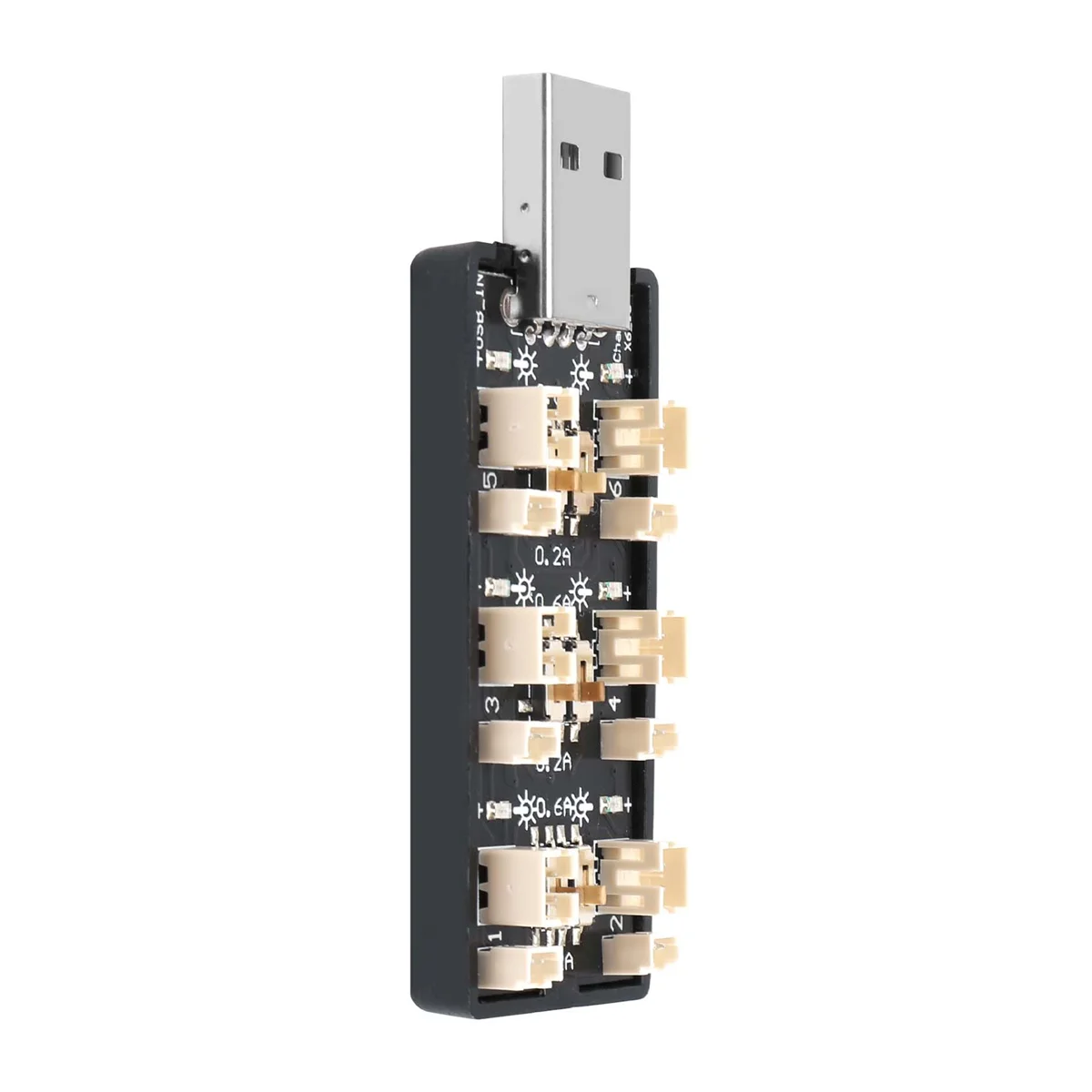 Chargeur USB pour LiPo 1S avec six canaux indépendants et indicateurs LED