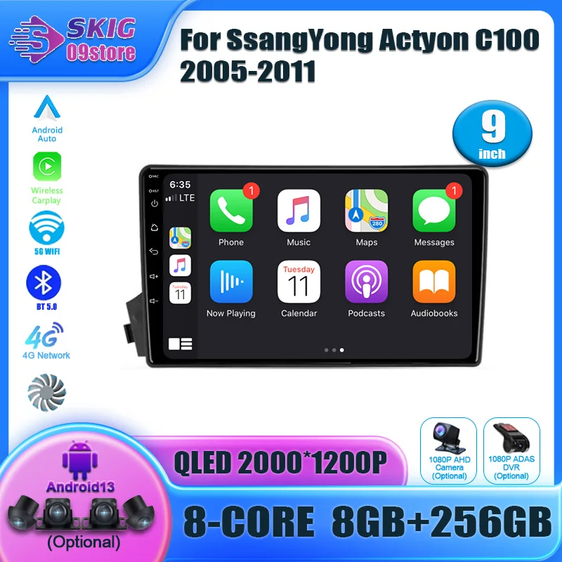 

Carplay android auto For SsangYong Actyon C100 2005-2011Car Radio Multimedia Video Navigation for car navigation auto car camera