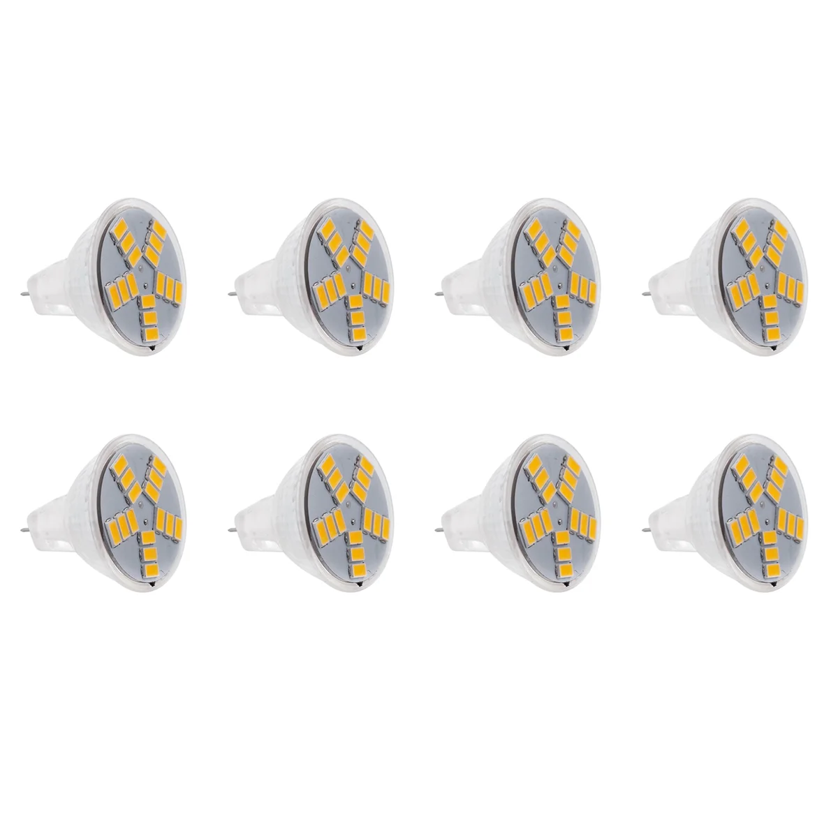 BAAU 8X 3W MR11 GU4 250LM LED Bulb Lamp 15 5630SMD Warm White Light