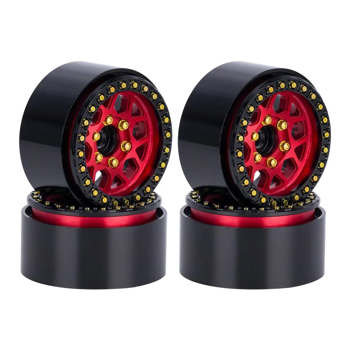 thumbnail image 2 of GLOBACT 1.9 Inch Beadlock Wheels - Carbon Fiber Lightweight For TRX4 Axial SCX10 RC Crawlers (4 Pack) 2 of 14
