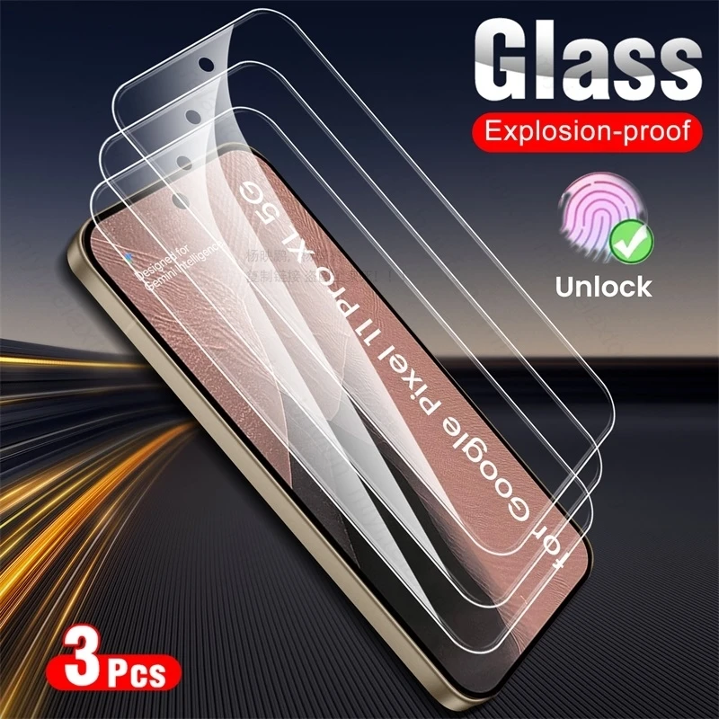 3-Piece Full Cover Tempered Glass Screen Protectors - Explosion-Proof HD Film