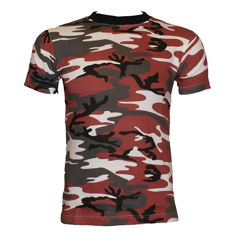 Men Military Style Camo T Shirts Summer Streetwear Tops