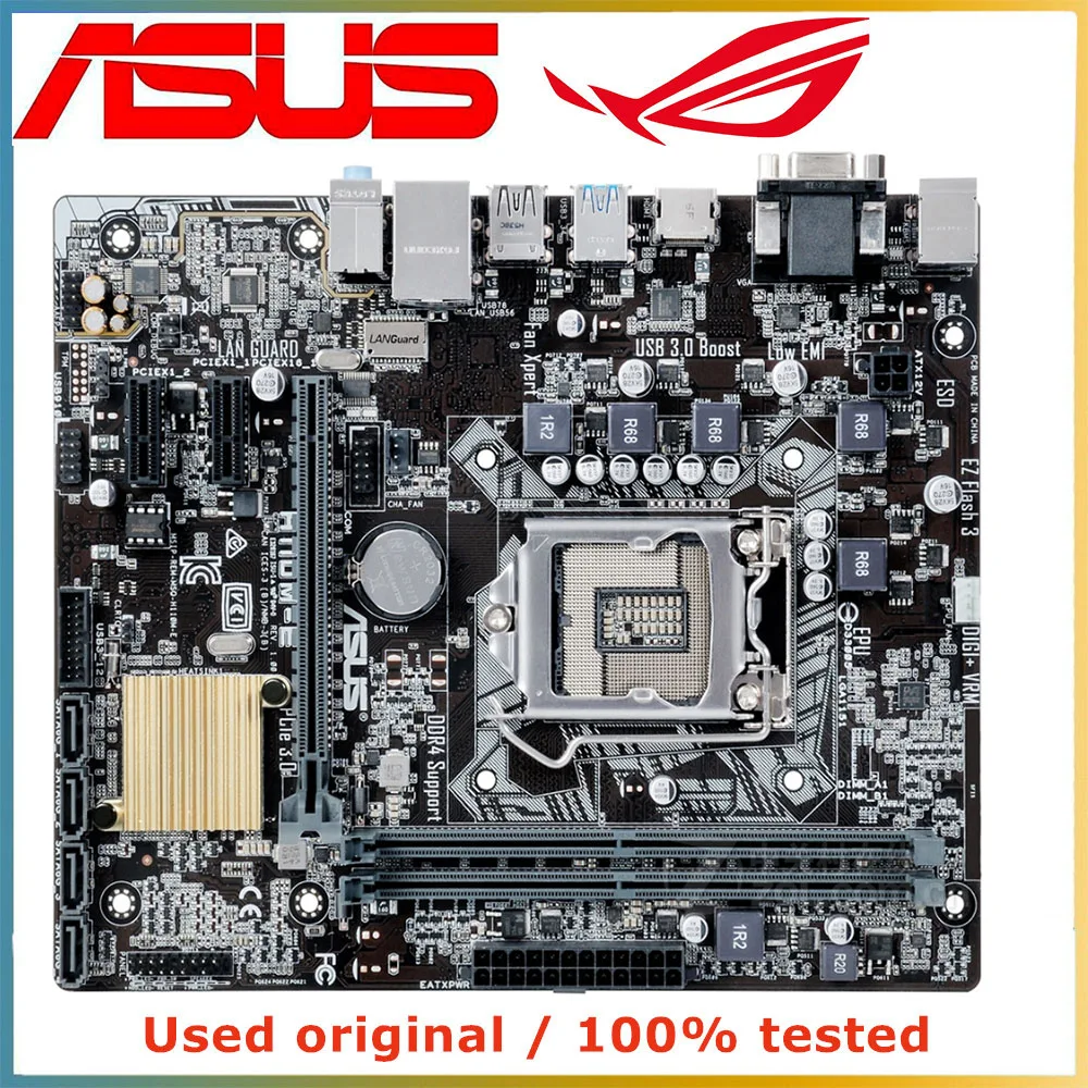 

For ASUS H110M-E Computer Motherboard LGA 1151 DDR4 32G For Intel H110 Desktop Mainboard SATA III PCI-E 3.0 X16