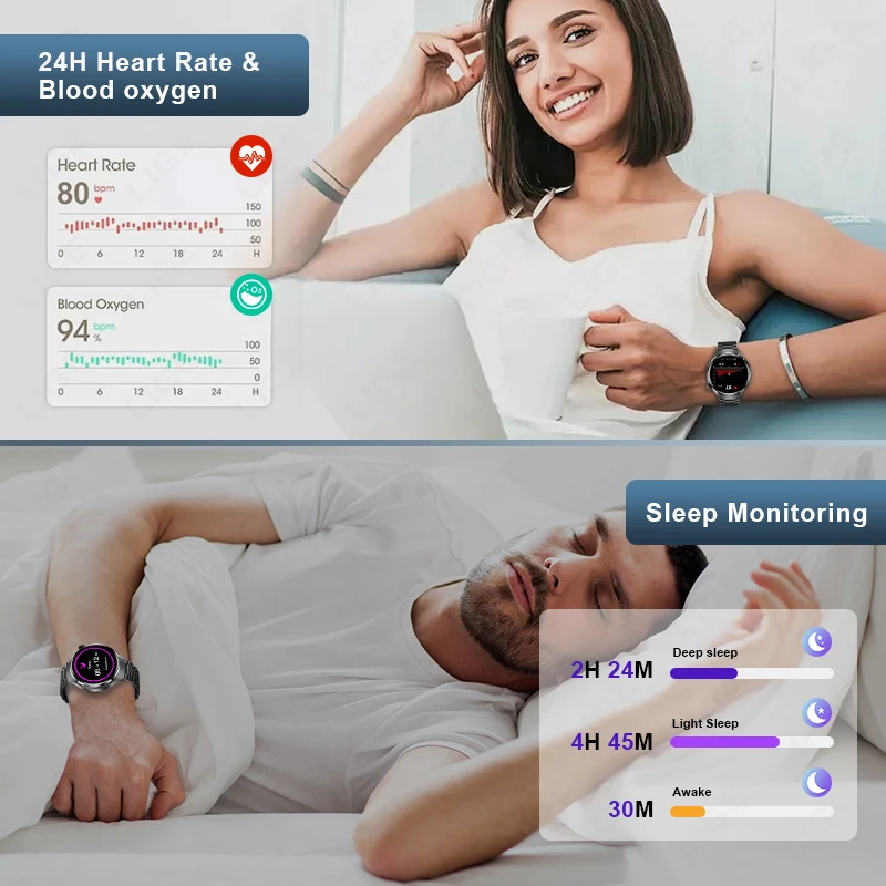 LIGE For WATCH 4 Pro New Men's Smart Watch HD Display Health Tracking Bluetooth Calling Voice Assistant Sports Smartwatch Women