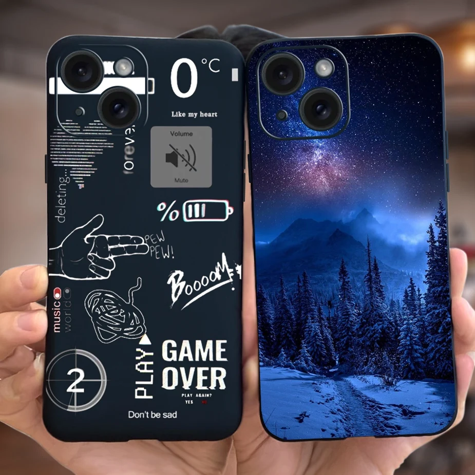 Per Apple Iphone 15 Custodia Elegante Cover Dipinta D'Arte Custodia Morbida In Silicone Per Iphone 15 Pro Max Iphone15 Plus Cover Posteriore Coque