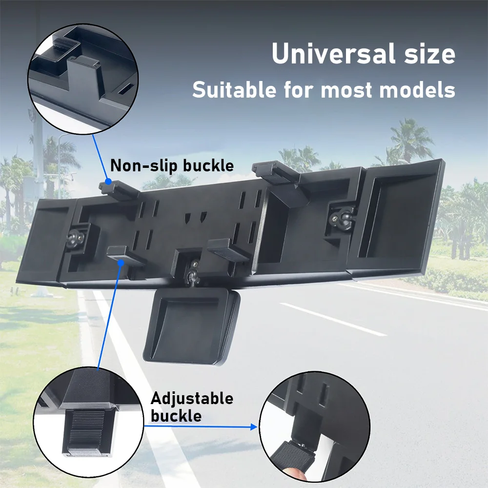 자동차 백미러 360 ° 광각 파노라마 지원 대형 비전 인테리어 모니터, 범용 자동차 액세서리