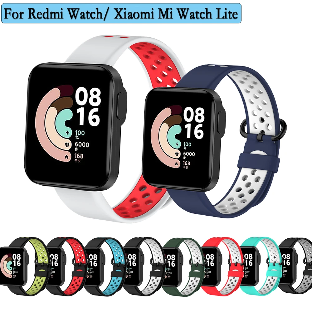 

For Redmi Watch / Mi Watch Lite Silicone Band Breathable Sport Strap For Watch Bracelet Replacement Correa