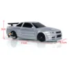 1/43 RTR Mini Drift Race Car Remote Control Toy Car 4WD Tyres Radio Lights Traffic Cones Ready to Run Toy Model Gift Endless fun 4