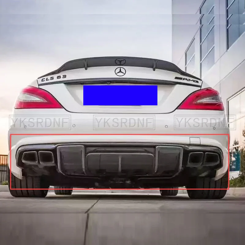 リアバンパーリップディフューザーバンパープロテクタースポイラーメルセデスベンツCLSクラスW218 CLS350 CLS63 AMG リアバンパーリップディフューザーバンパープロテクタースポイラーメルセデスベンツCLSクラスW218 CLS350 CLS63 AMG メルセデスベンツ 用カーボンファイバーリアバンパー,CLsクラスw218 cls300 350 cls63 amgスポーツ2012-2017用リップディフューザー -  AliExpress