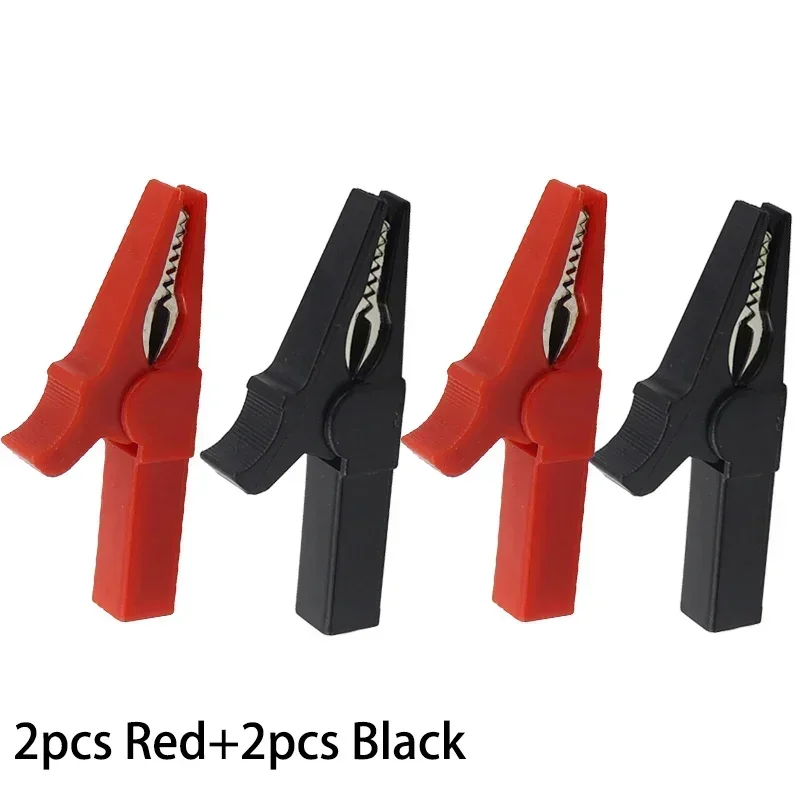55mm Crocodile Clamp Probe Alligator Clip Alligator DIY Clips Test Probe Black Red Color Socket Cable Insulated Electric Clips,alligator clips,electric test clamp,test probes,test clip
