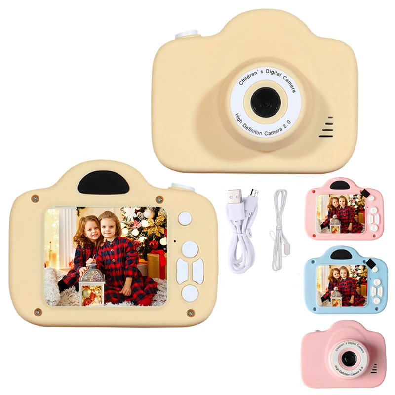 Children 1080P HD Digital Video Camera 2.0-inch Kids with Silicone Cases Toys for Christmas Birthday Gifts