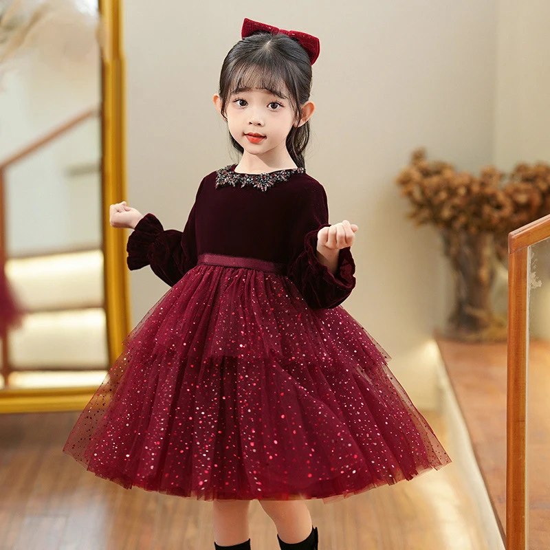 white christmas dresses Deck The Halls Red Polka Dot A-Line Dress with Christmas Tree and Bows Embroidery 8/10 main image 1