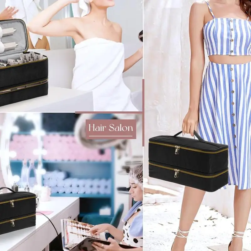 Double-Layer Hair Dryer Case Portable Fashion Waterproof Hair