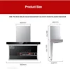900mm Range Hood Somatosensory LCD Touch Panel Top Side Double Suction Large Suction Range Hood Intelligent Cleaning Range Hood 5