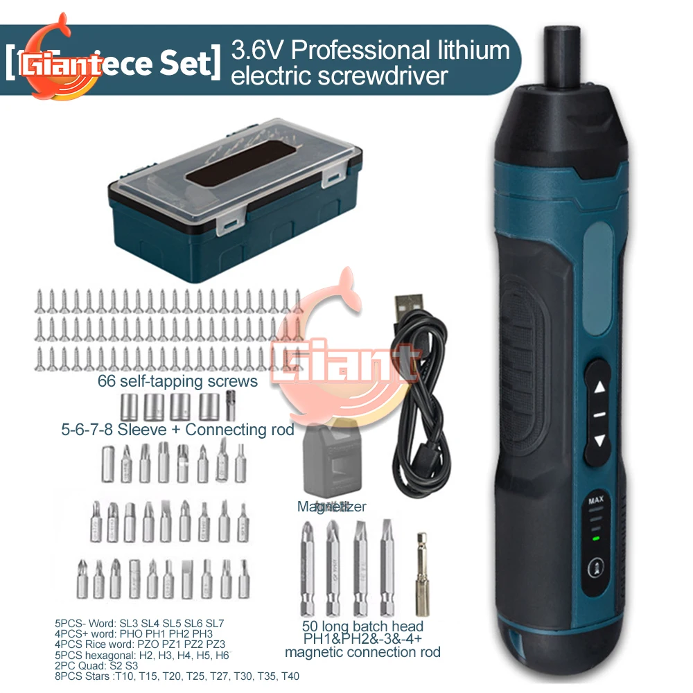 

Cordless Electric Screwdriver Rechargeable 1300mah Battery Drill Mini Torque Adjustment Power Tools LED Light Repair