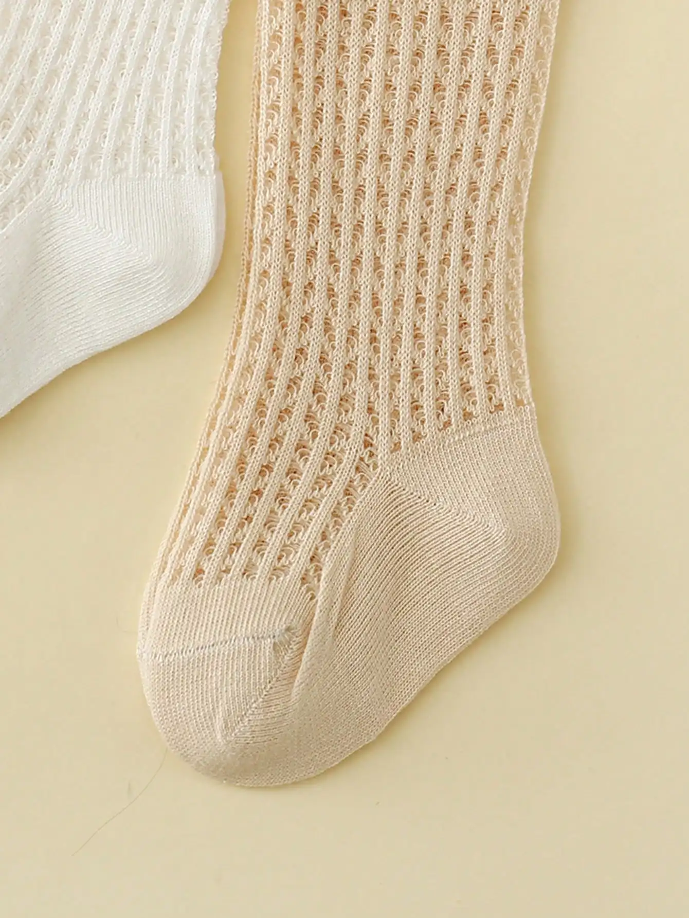 Cotton Knee Socks 3 Pairs Baby Girls Summer Mesh Lace Anti-Mosquito Knee Socks For 0-6 Years Infant