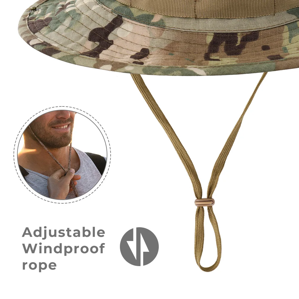 Camouflage Hat Tactical Boonie Hat Tactical Hat Men Women Outdoor Sports