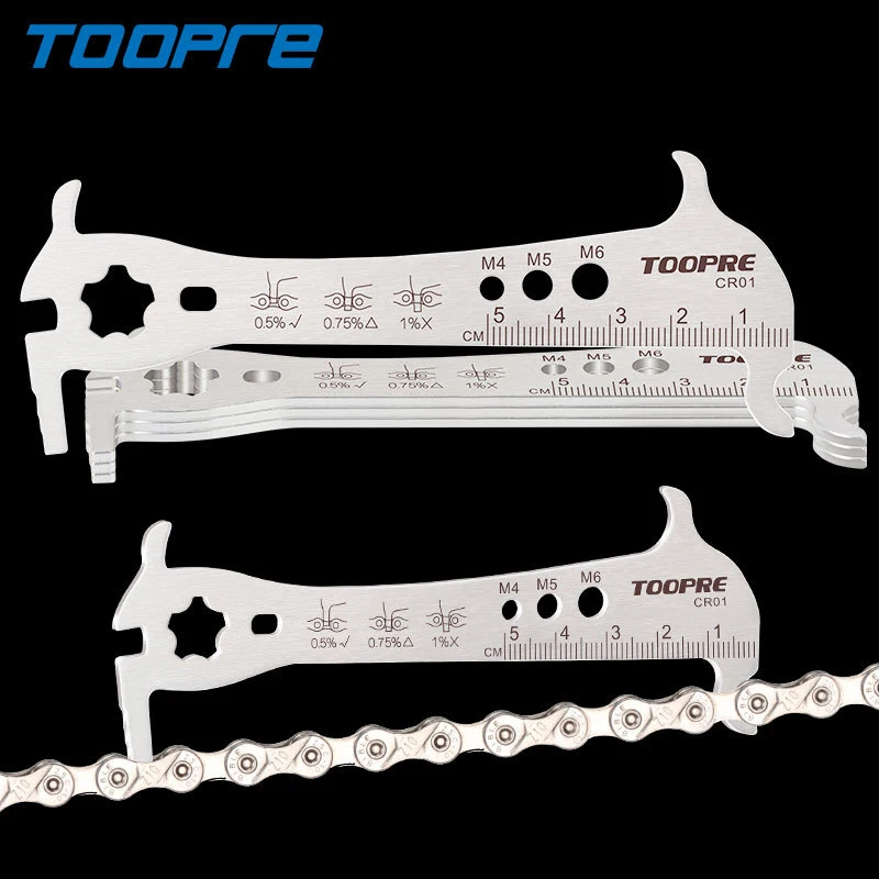 TOOPRE6in1BicycleChainMeasureGaugeRulerMTBRoadBikeChain